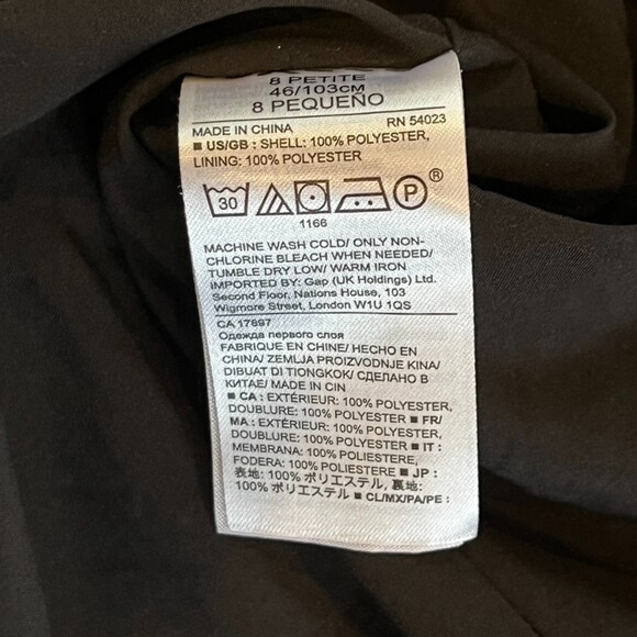 Banana Republic Black Maxi Piping Slip Dress Size 8P Summer Sundress Petite - Picture 6 of 8